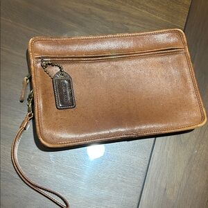 Vintage Coach NYC Standard Clutch Slim Portolio British Tan United States RARE